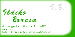 ildiko borcsa business card